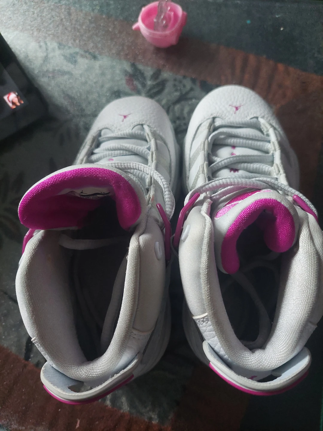 Nike Jordan 6 Rings Toddler Shoes White Pink - photo 3
