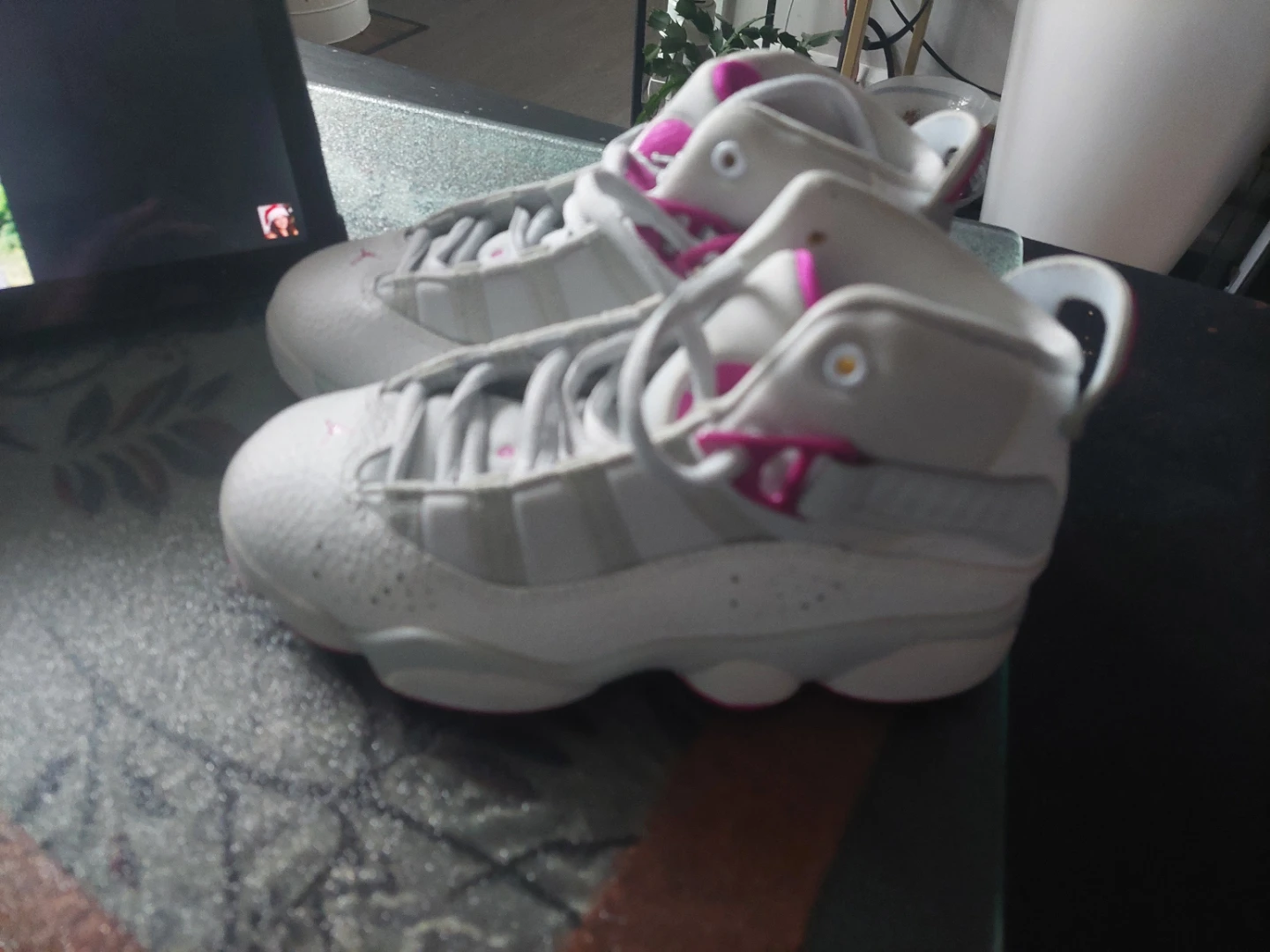 Nike Jordan 6 Rings Toddler Shoes White Pink - photo 5