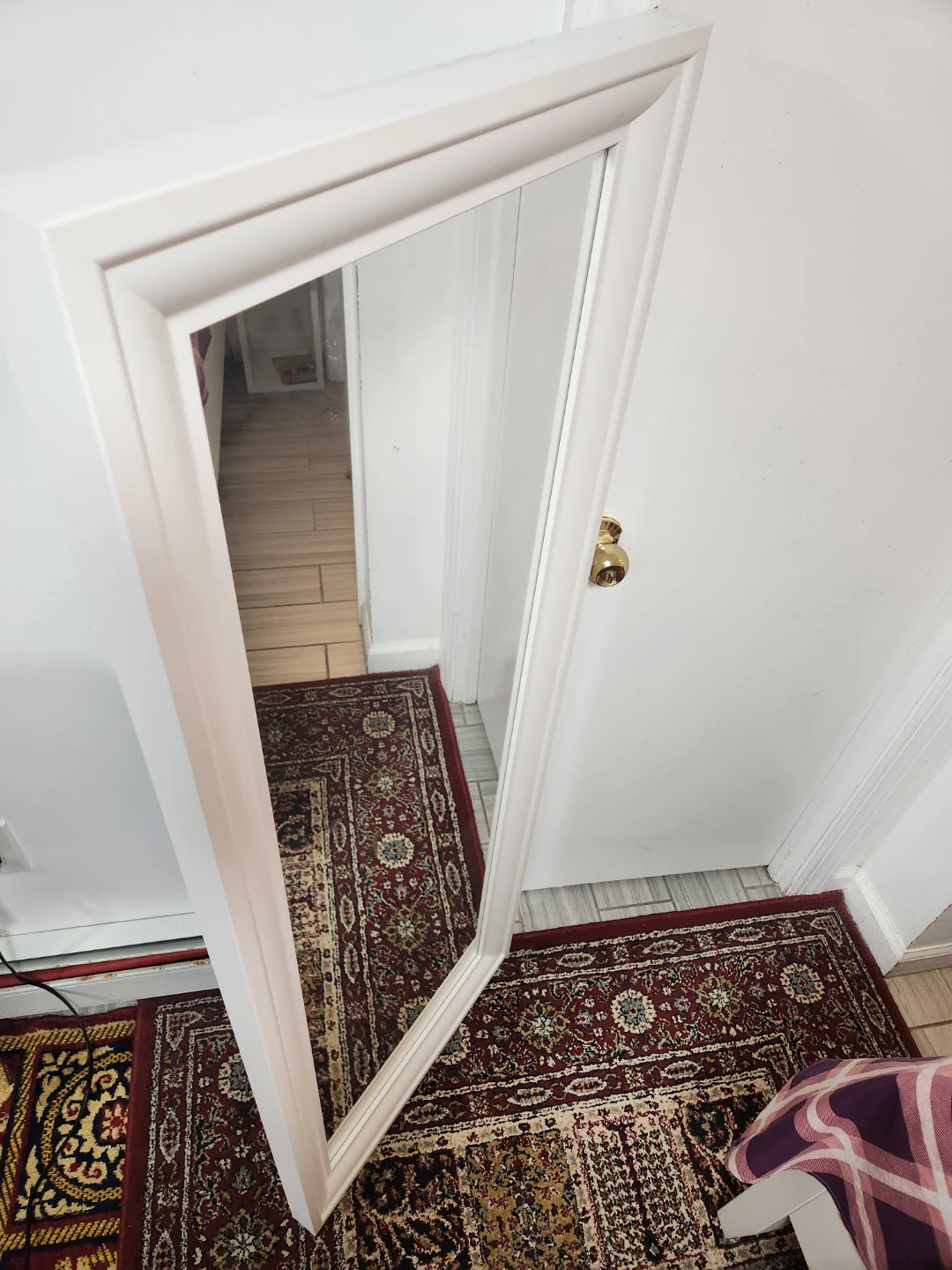 White Framed Full Length Mirror