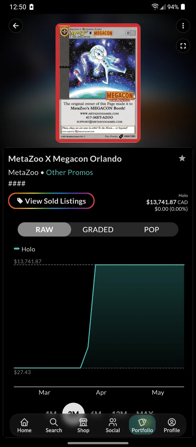 MetaZoo X Megacon Orlando Holo Promo Card - photo 3