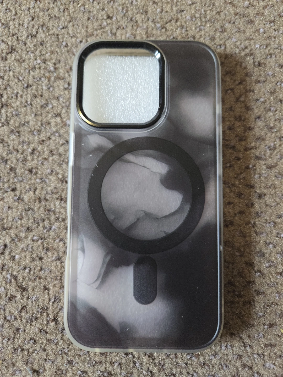iPhone 16 Pro MagSafe Case - Clear with Marble Design
