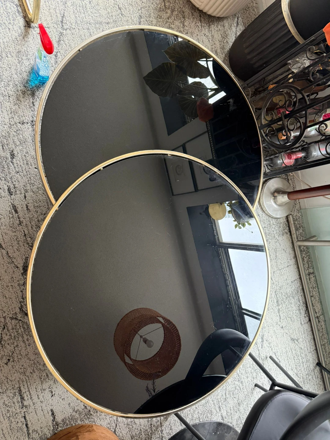 McM  Milo Baughman Brass and Glass Swivel Coffee Table - photo 2