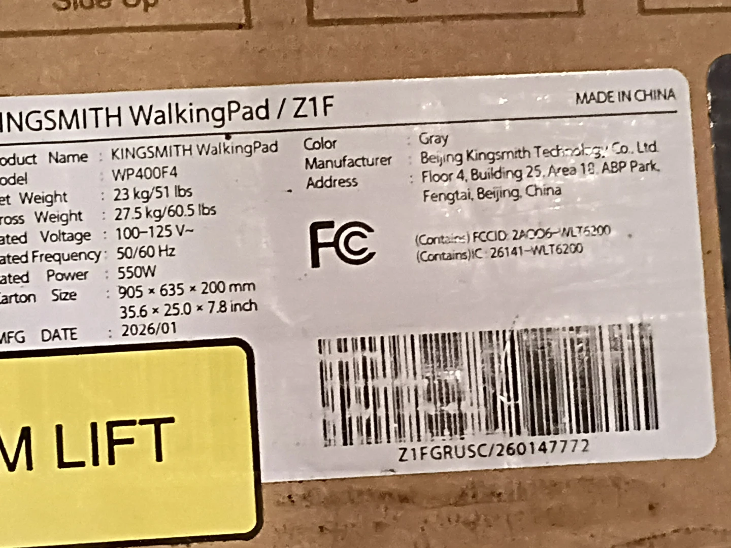 KINGSMITH WalkingPad Z1F Treadmill Gray WP400F4 - photo 5