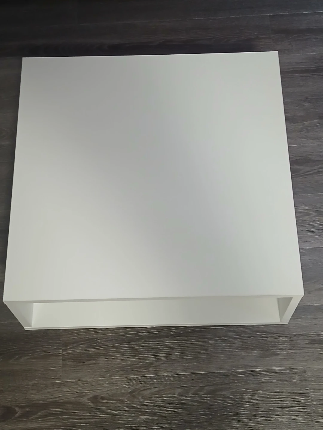 White Coffee Table with Storage Shelf - photo 3