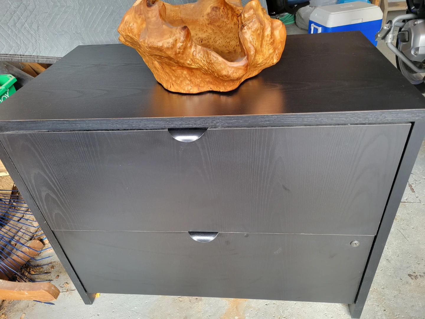 Black 2-Drawer Cabinet