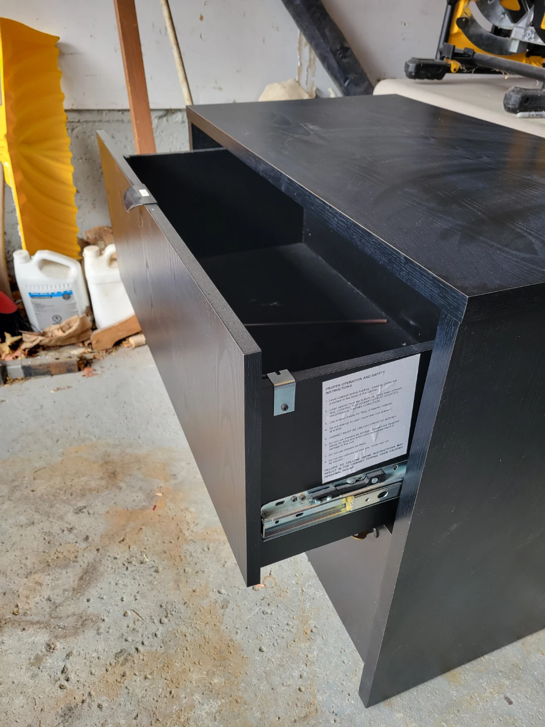 Black 2-Drawer Cabinet - photo 2