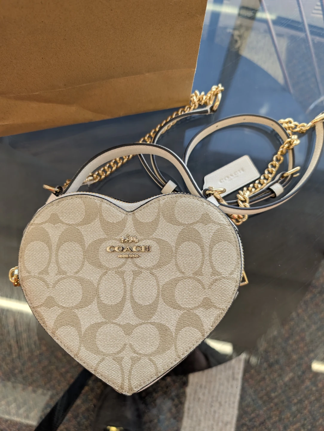 Coach Heart Shaped Bag