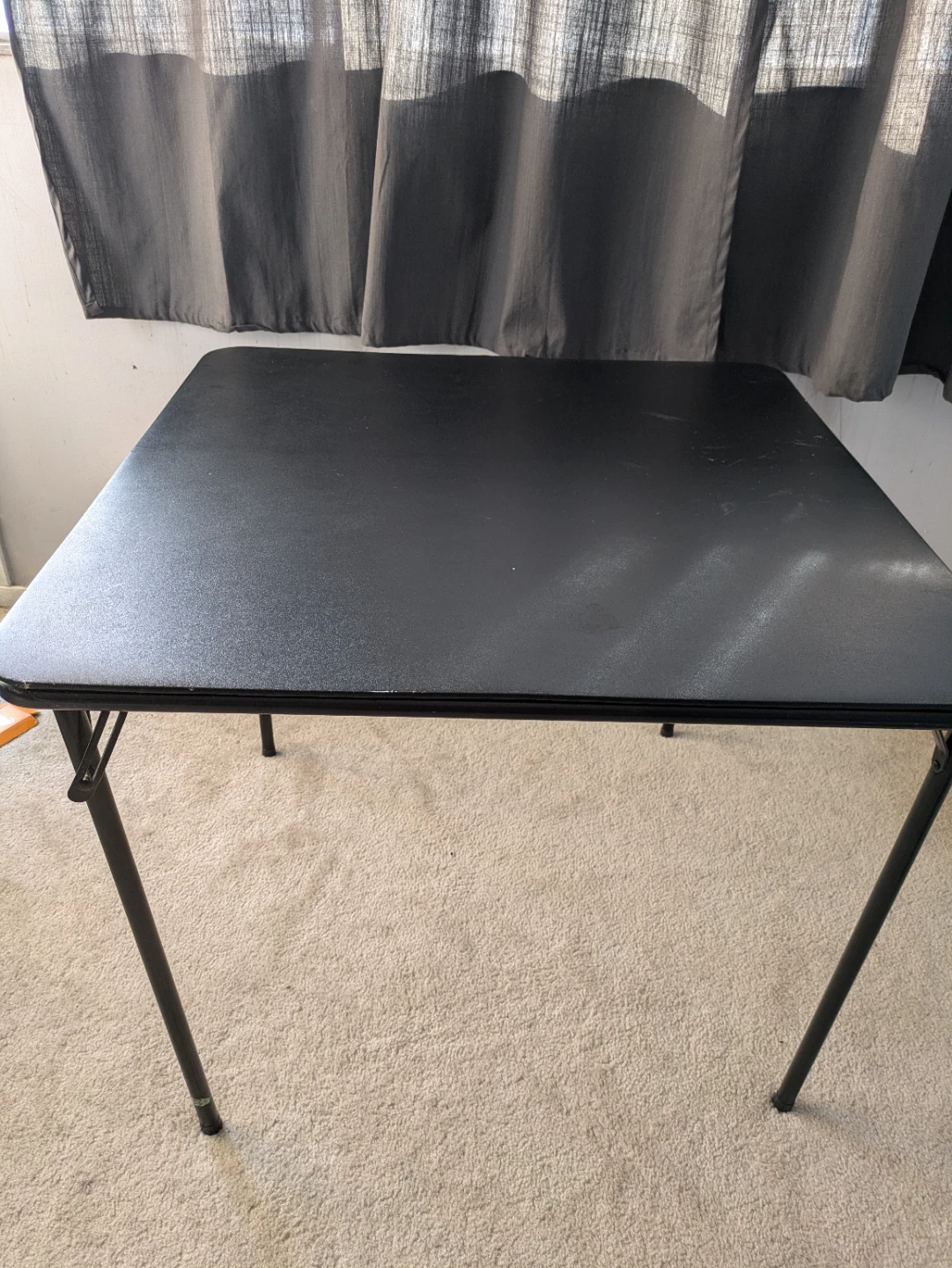 Black Folding Card Table - photo 3