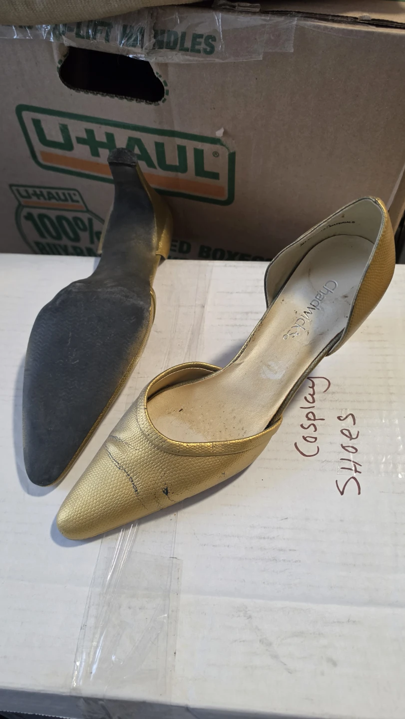 CRAFT COSPLAY Gold painted Chardwick Gold D'Orsay Heels - photo 2