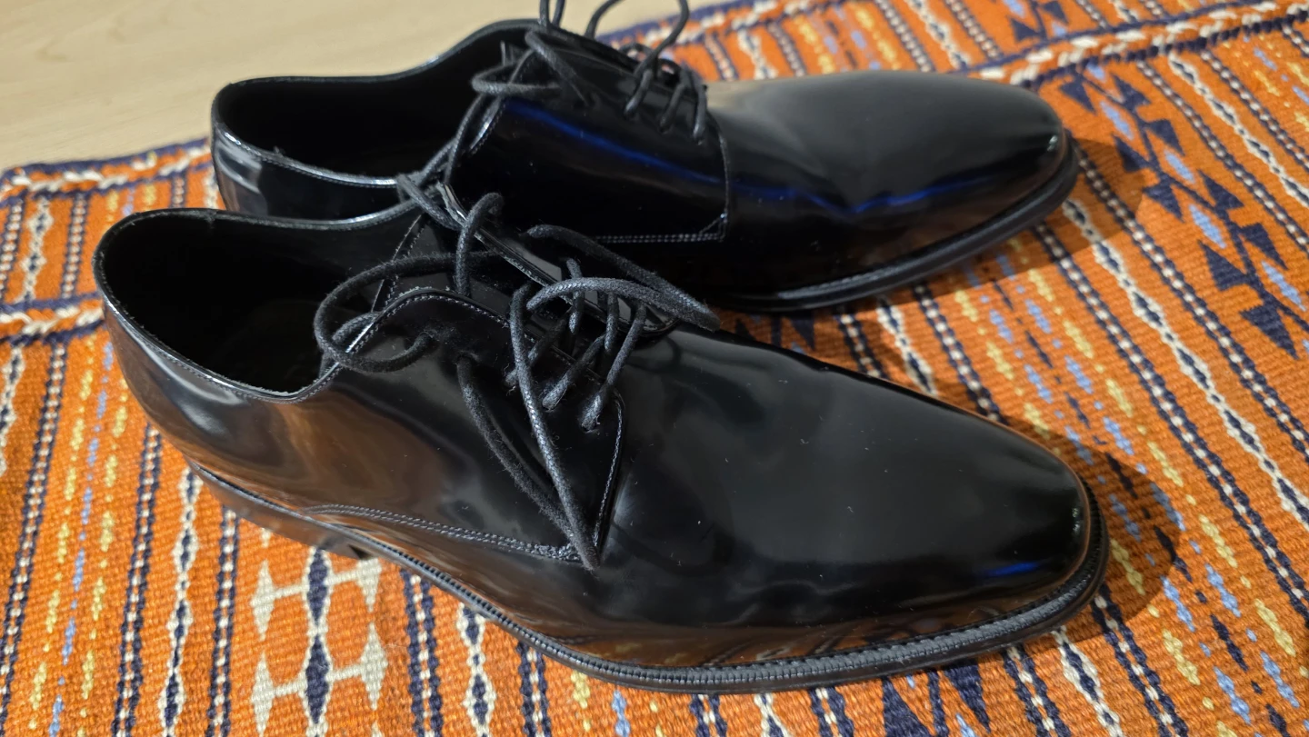 Black Patent Leather Dress Shoes - US Size 10 - photo 3