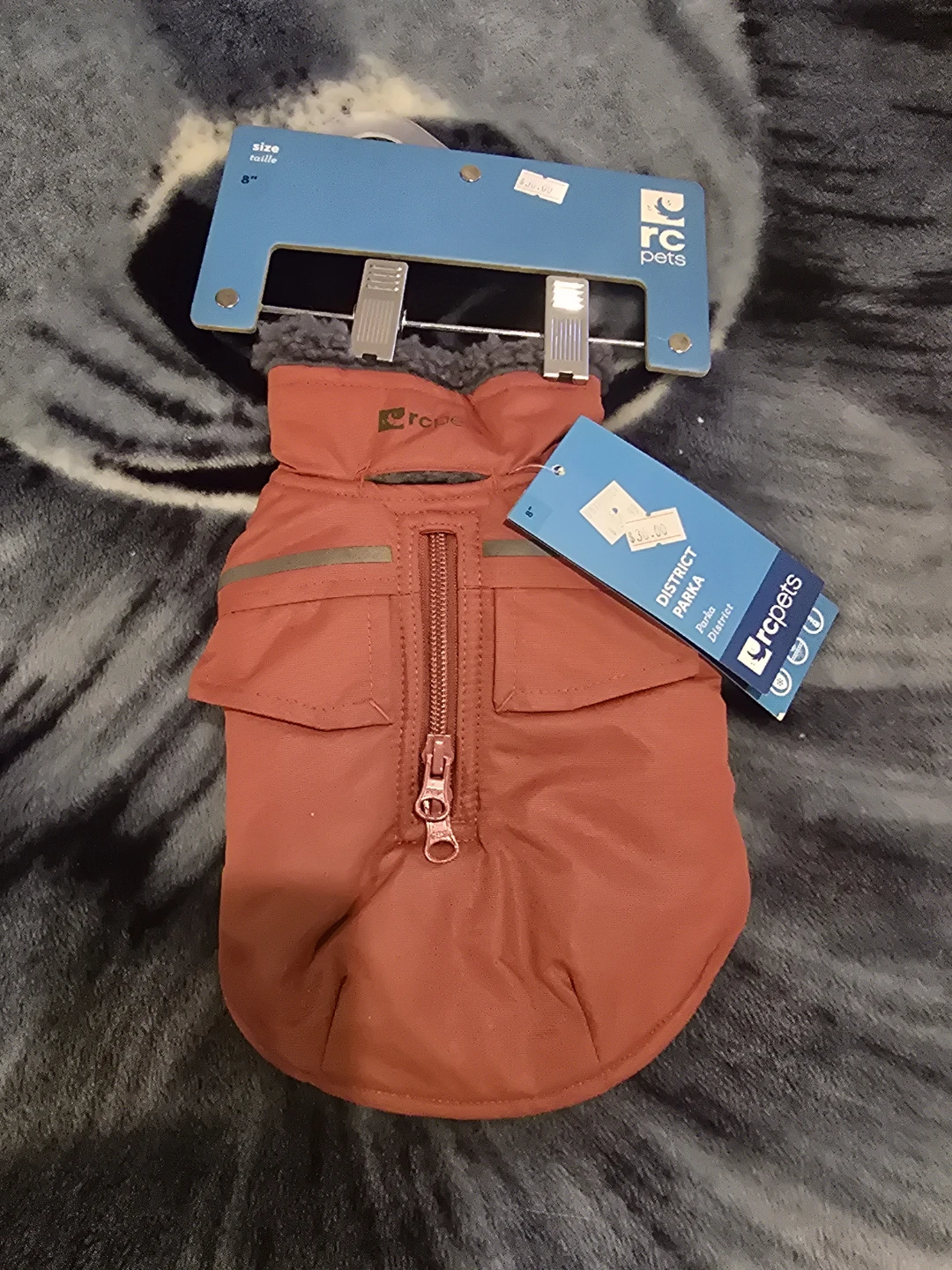 RC Pet's District Parka Dog Coat - Red - Size 8"