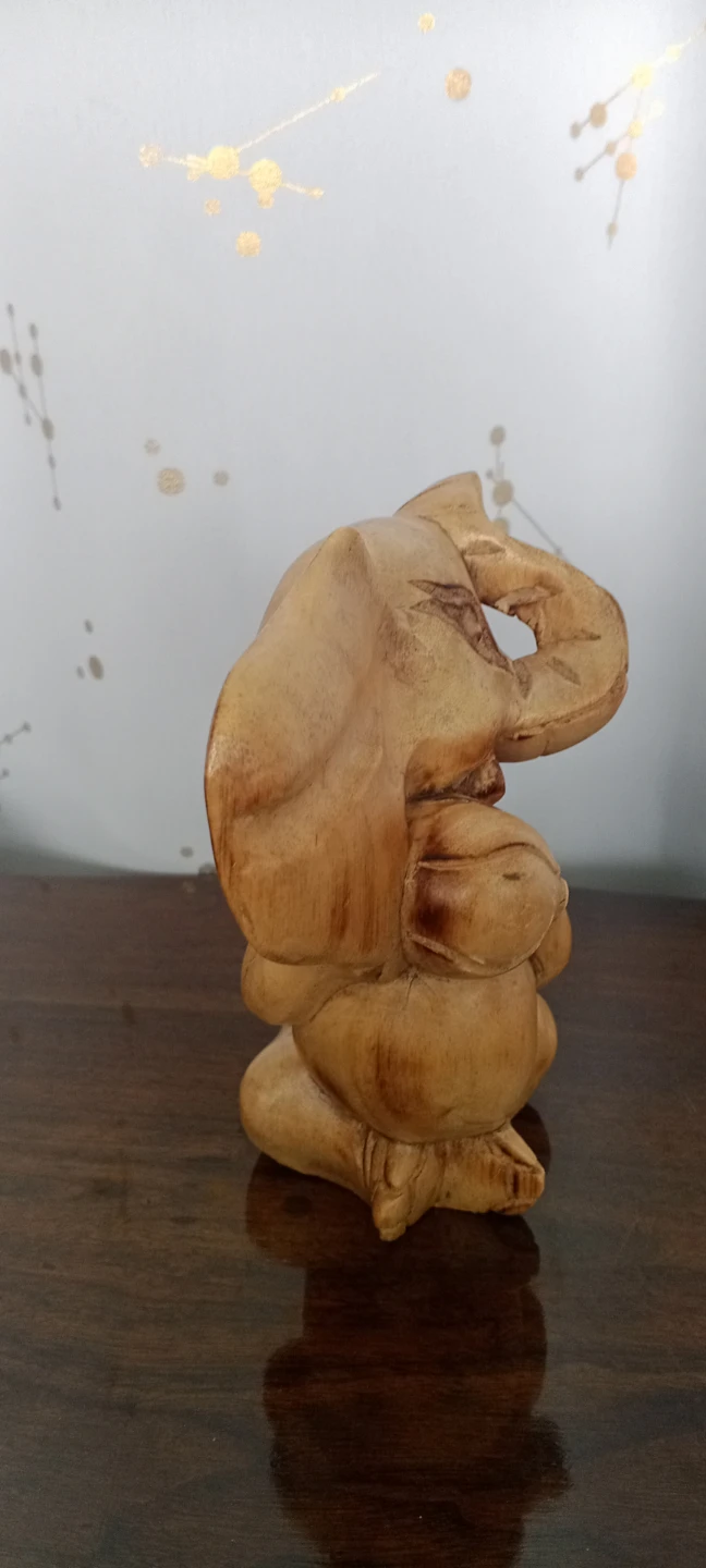 Wooden Elephant Figurine - photo 3