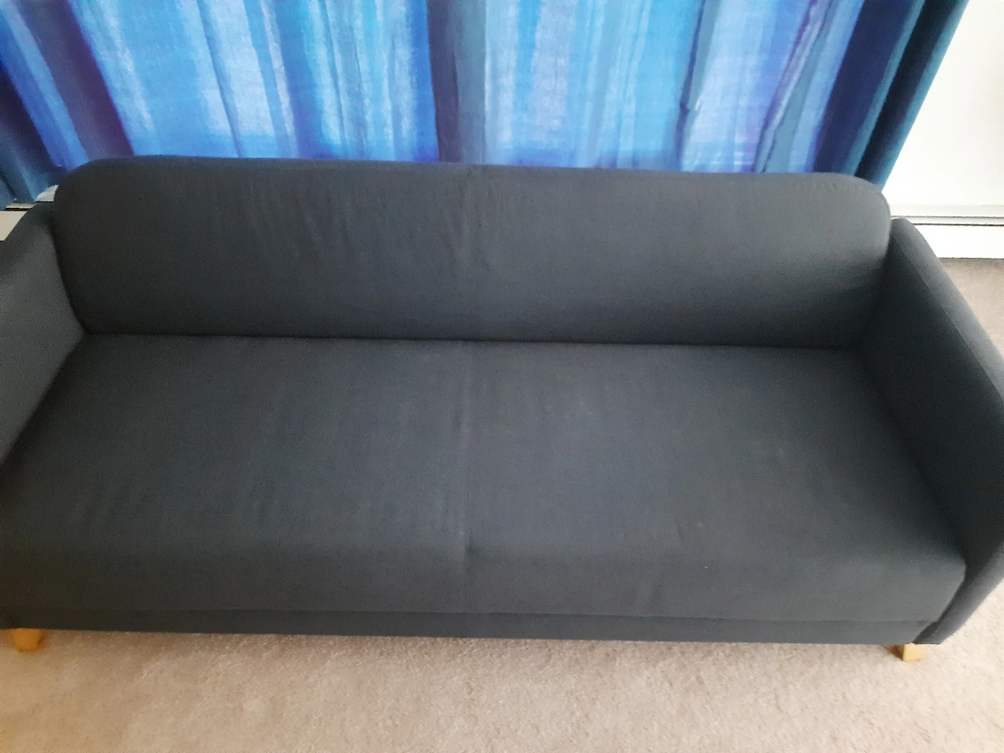 IKEA Dark Grey 3 Seater Sofa - photo 2