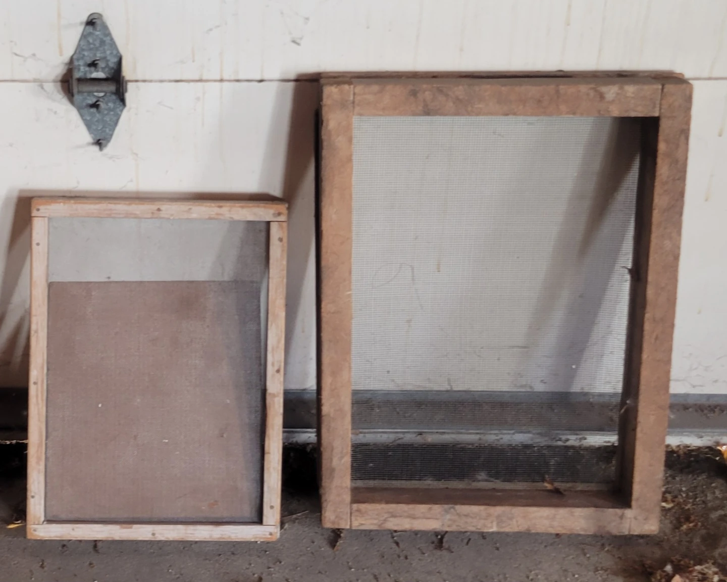 Vintage Wooden Screen Frames (Set of 2)