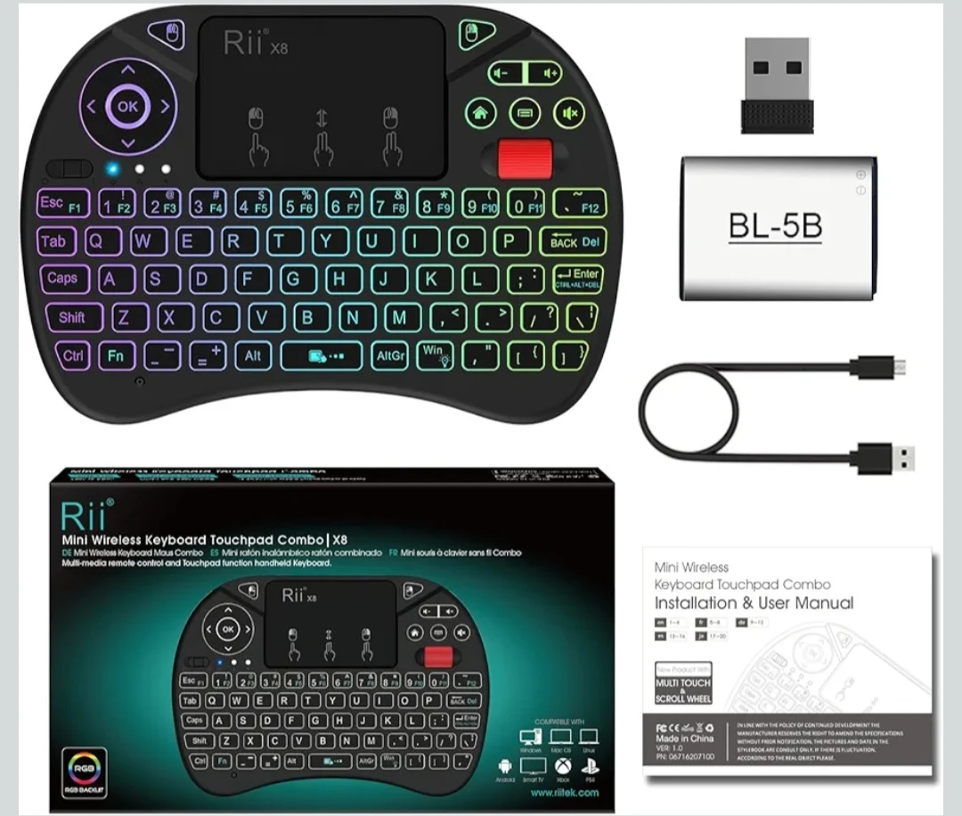 Rii X8 Mini Wireless Keyboard Touchpad Combo