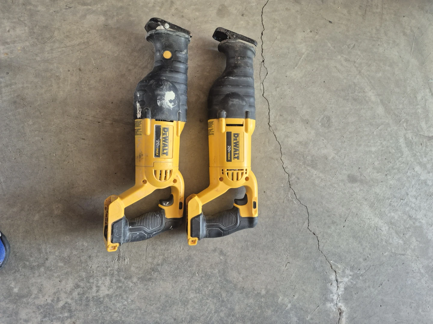 Two DeWalt 20V MAX Reciprocating Saws