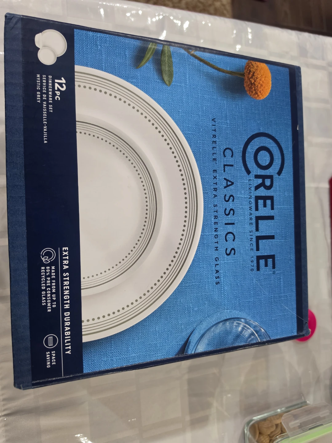 Corelle Classics Mystic Grey 12-Piece Dinnerware Set