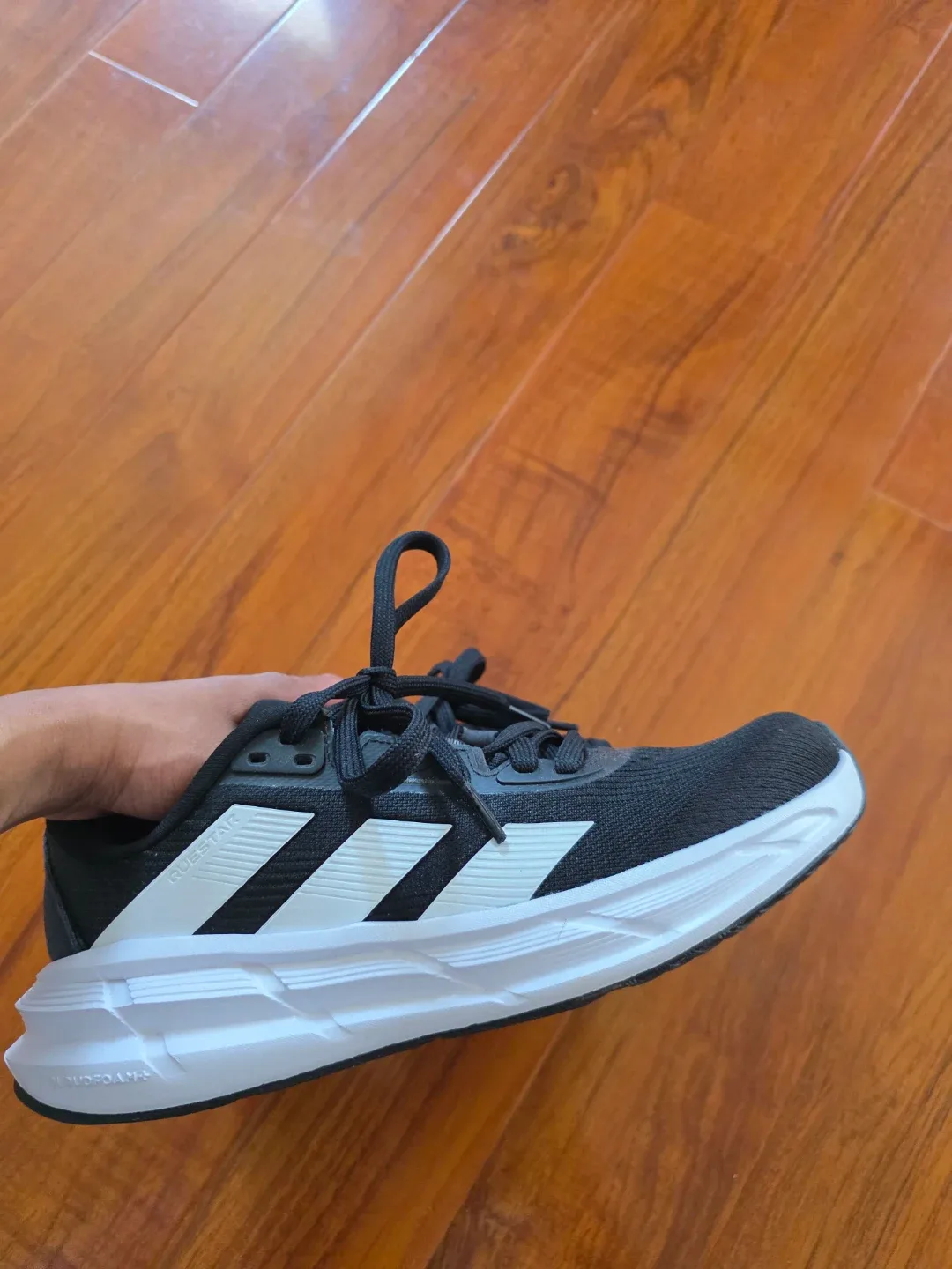 Adidas Running Shoes Black/White Women's Size 8 - photo 2
