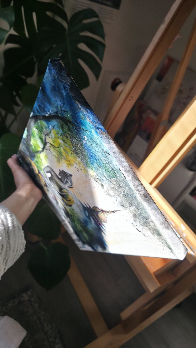 Original handmade acrylic Buddha Painting - photo 5