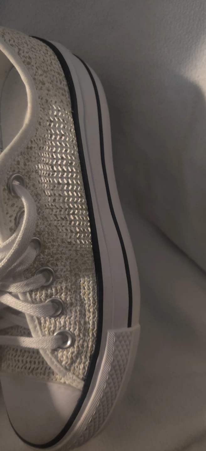 Converse Chuck Taylor All Star White Knit Shoes - photo 3