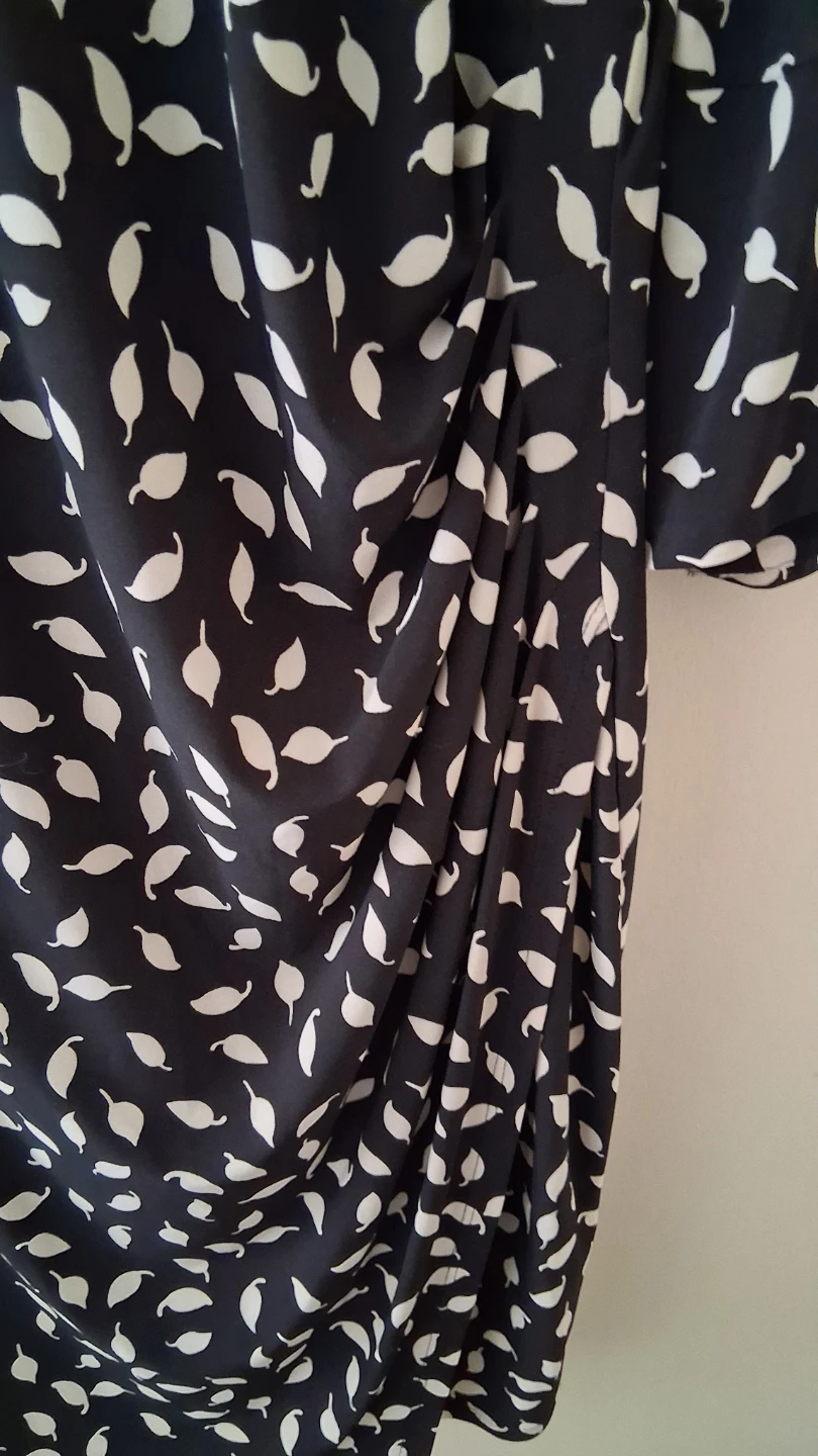 Chaps Black Leaf Print Dress XL/TG/EG - photo 2