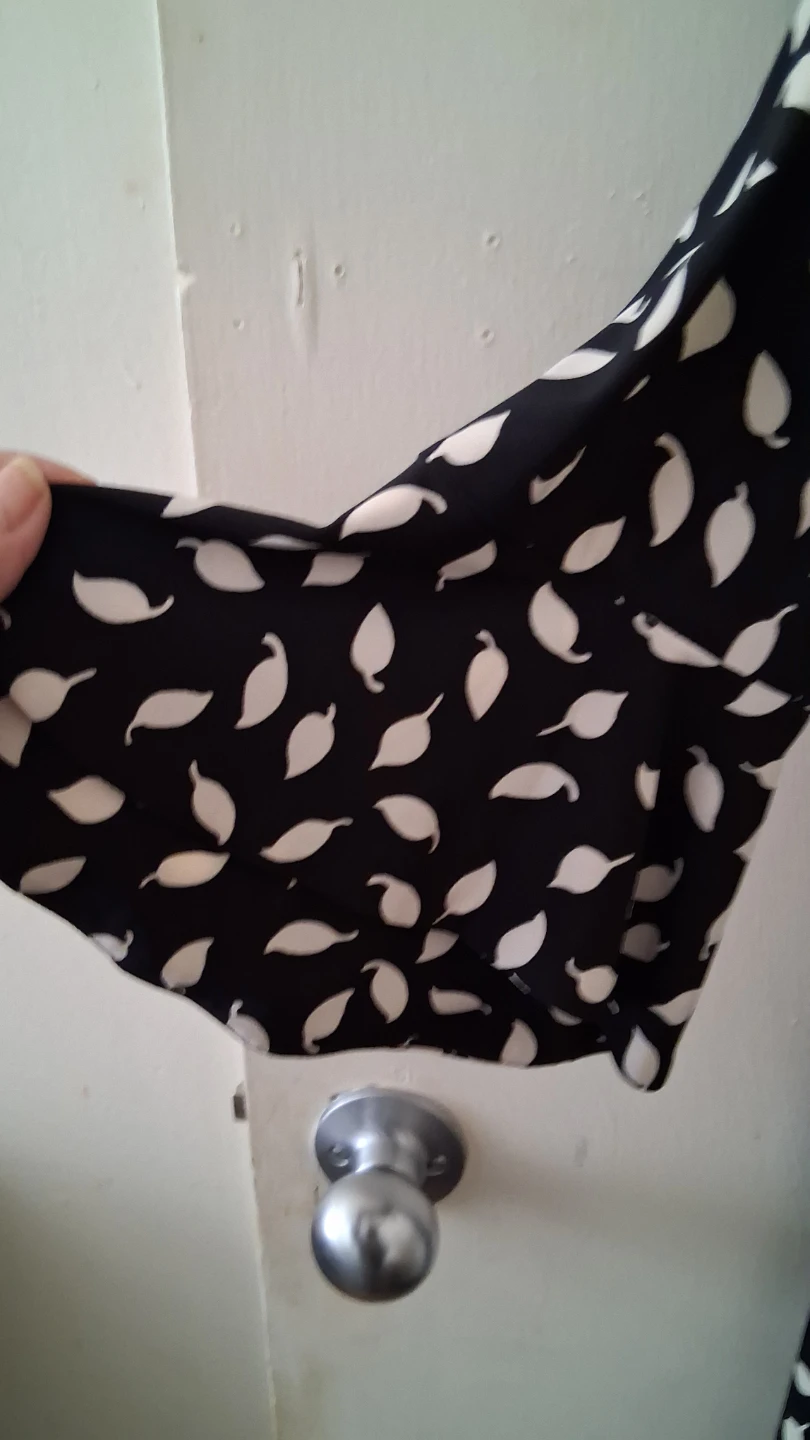 Chaps Black Leaf Print Dress XL/TG/EG - photo 3