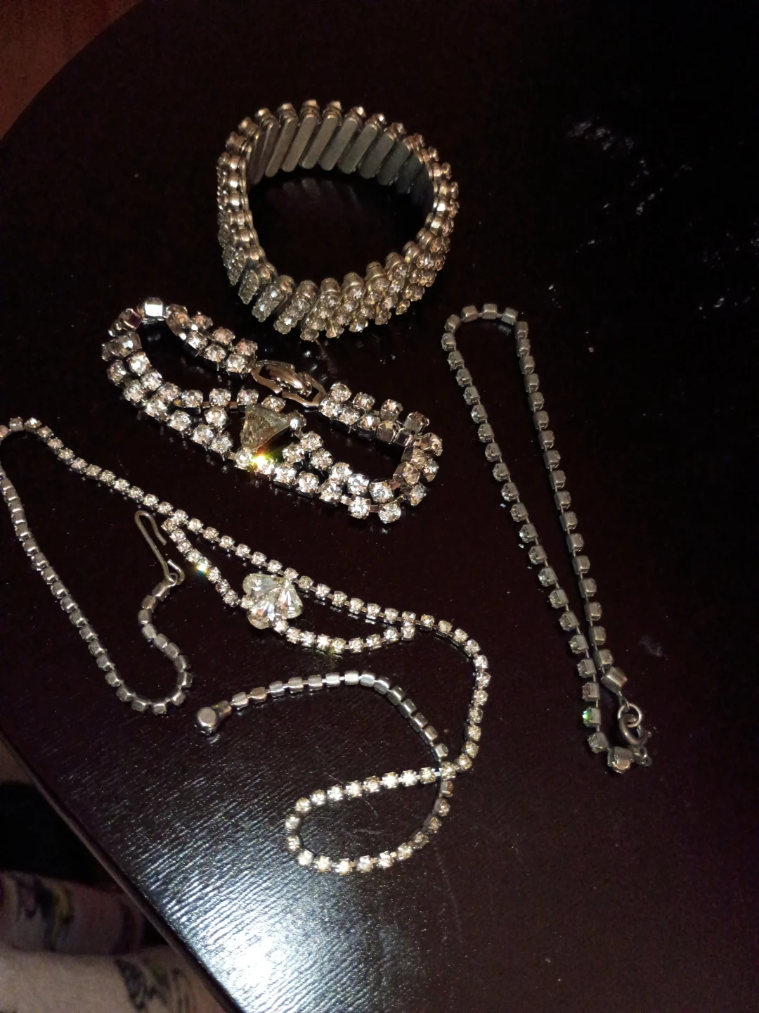 Rhinestone Bracelets and Necklace Set