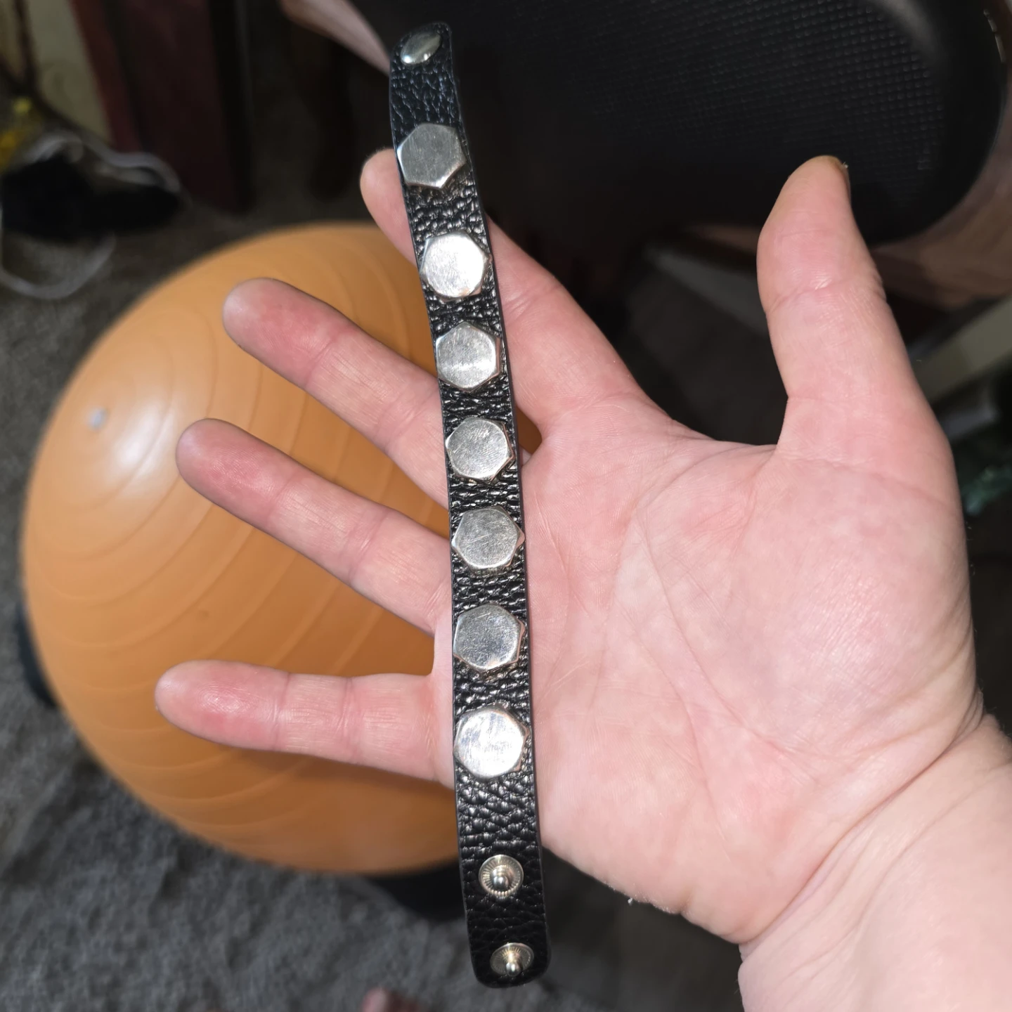 Cara New York Black Leather Studded Bracelet