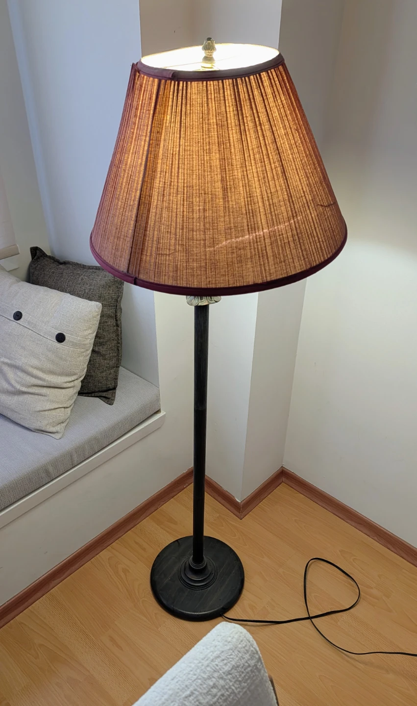 Floor Lamp with Pleated Shade