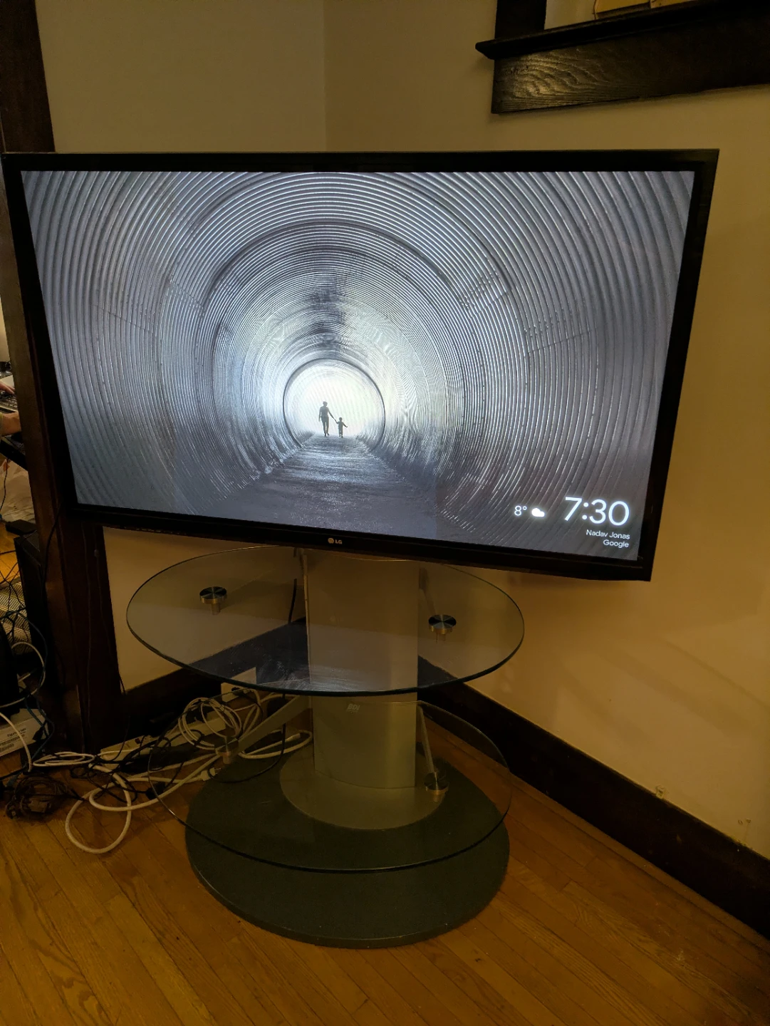 LG  50P A6500 TV and stand. Google Chrome cast.