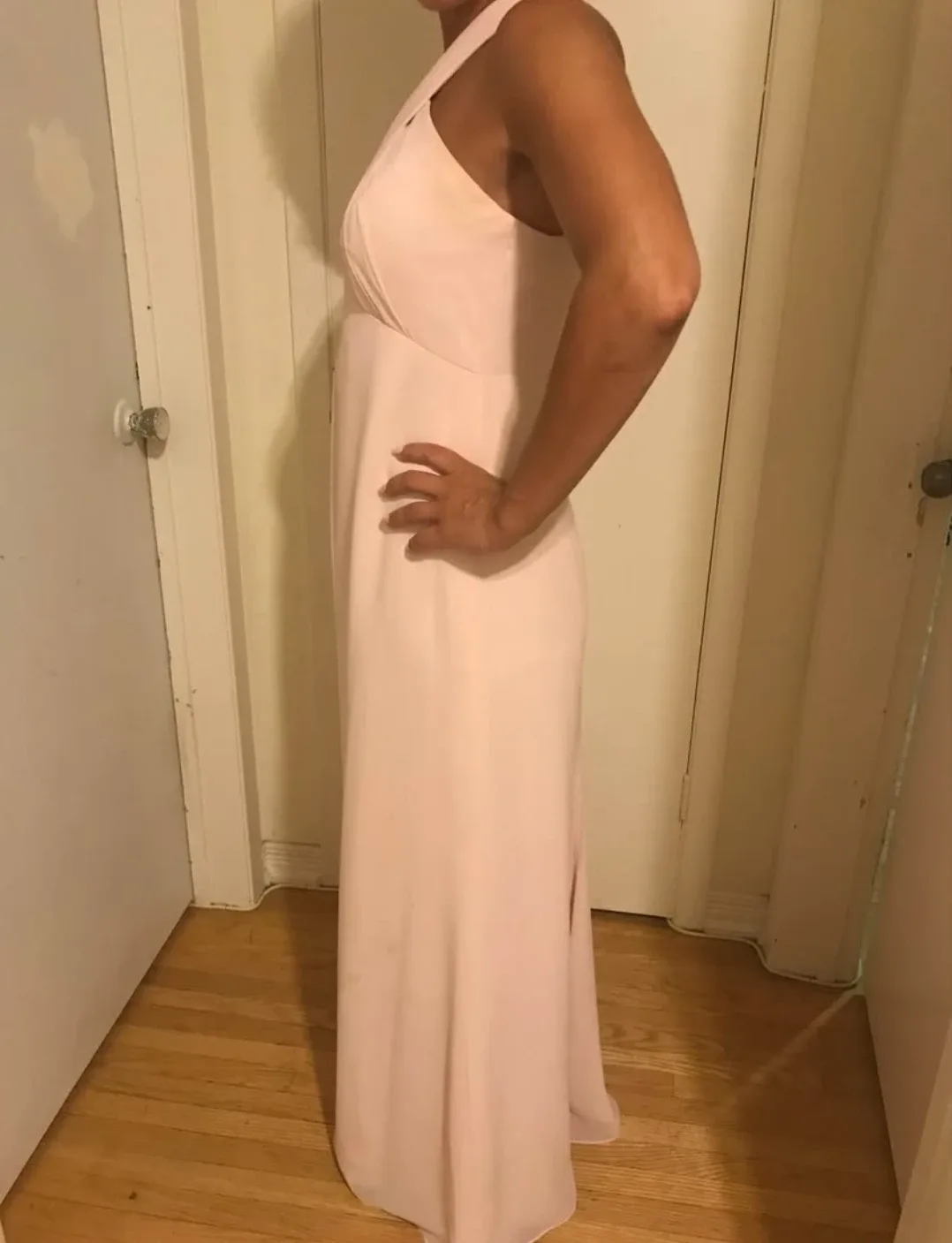 Light Pink Halter Neck Maxi Dress - photo 2
