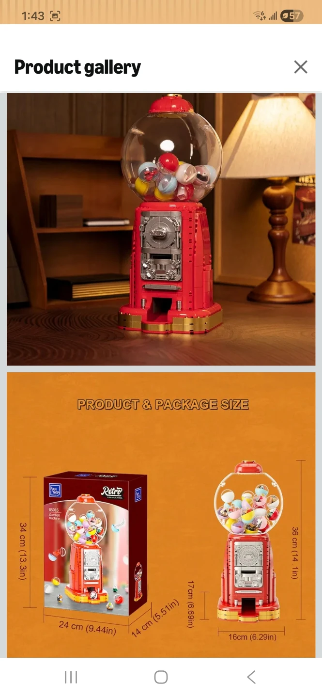 Retro Gumball Machine Building Block Set - photo 2