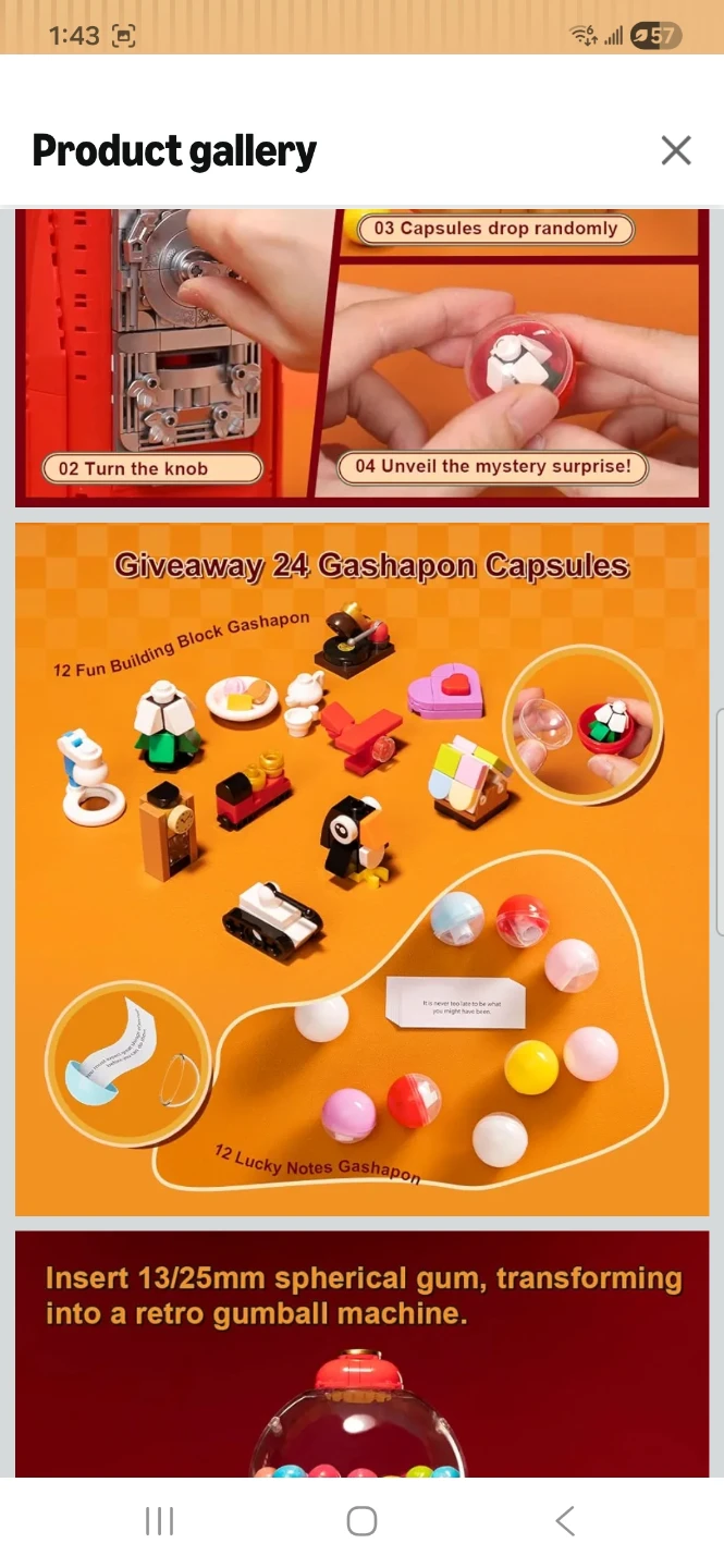 Retro Gumball Machine Building Block Set - photo 4