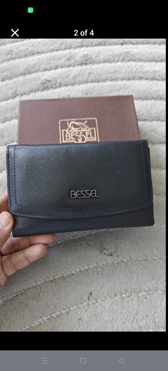 Bessel Black Leather Wallet with Box