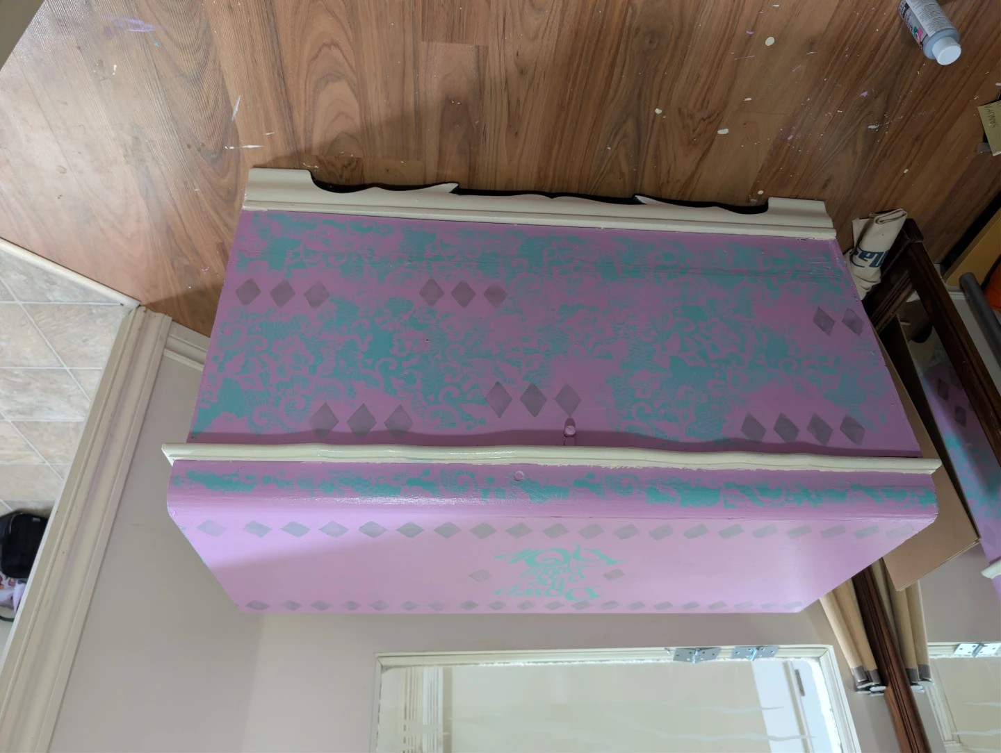 Down the Rabbit Hole Cedar Chest Storage Trunk