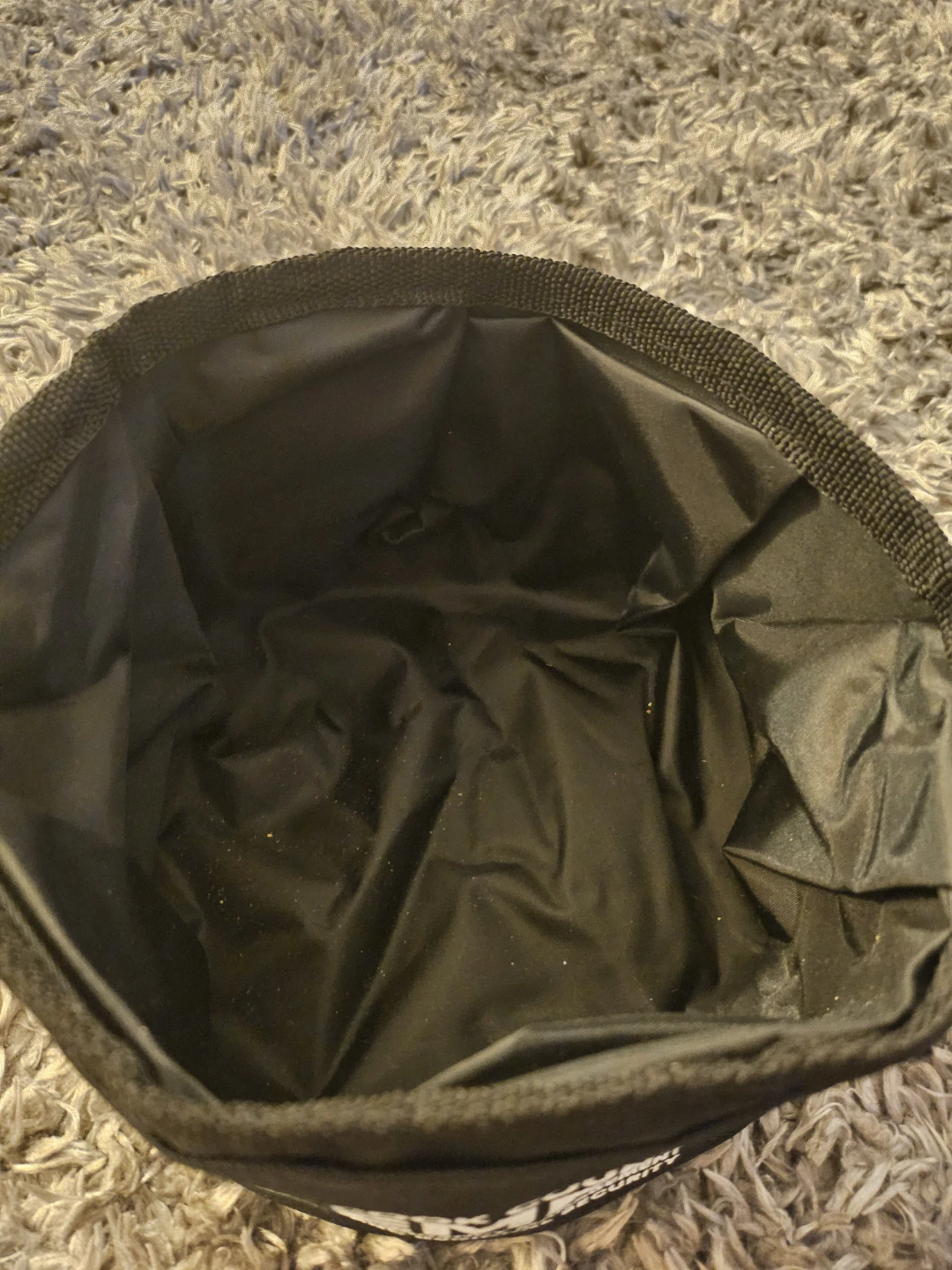 Collapsible Travel Pet Bowl – Black with Carabiner - photo 3