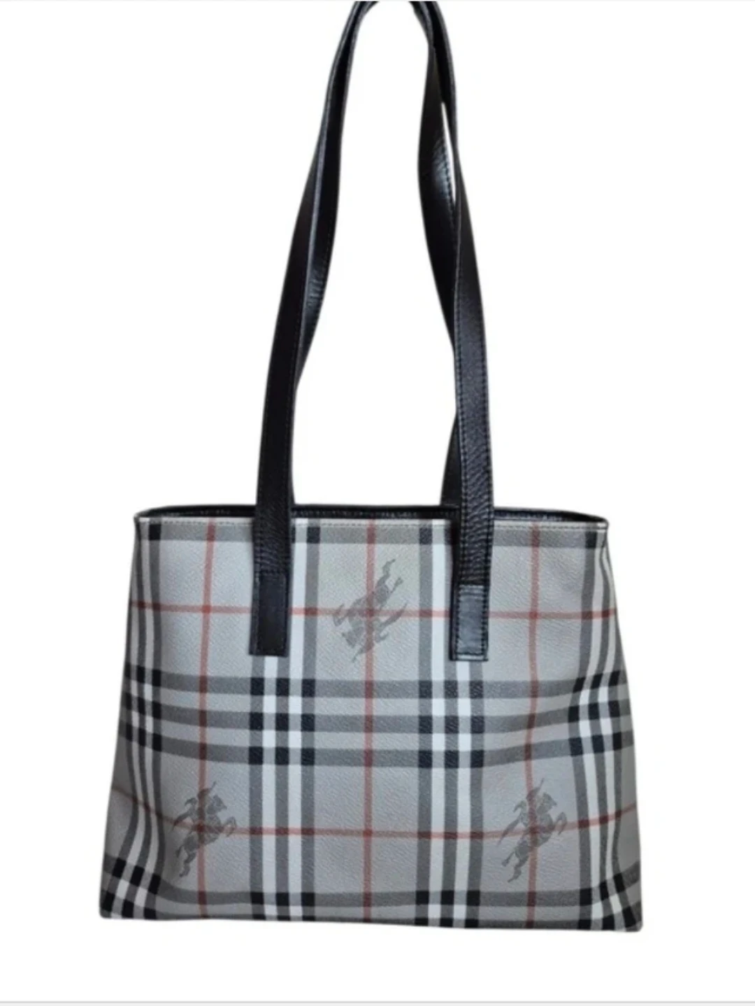 Burberrys Grey Multi Canvas Leather Bag - photo 2