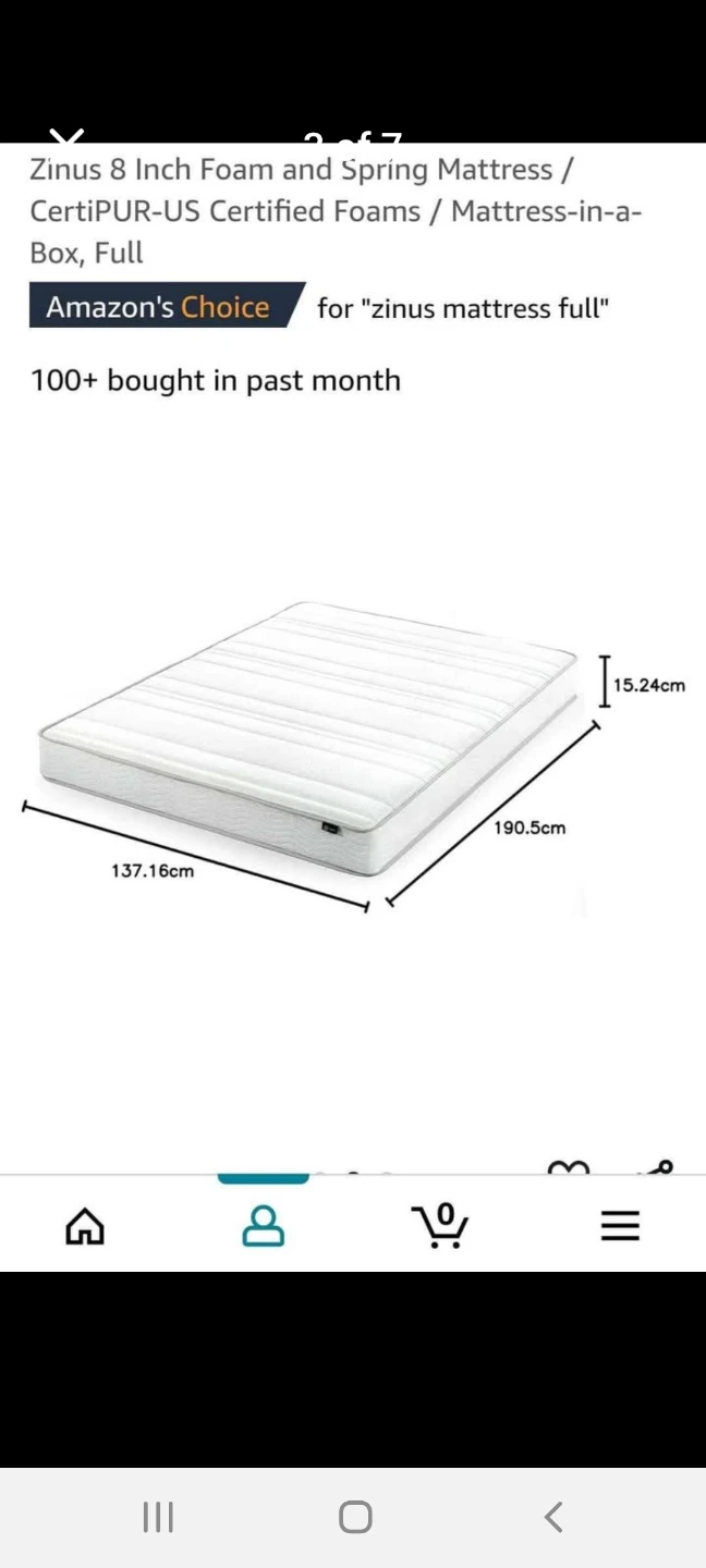 Zinus 8 Inch Full Foam and Spring Mattress - photo 2