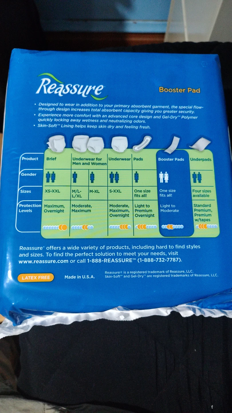 Reassure Booster Pads - 25 ct 5packs total - photo 2