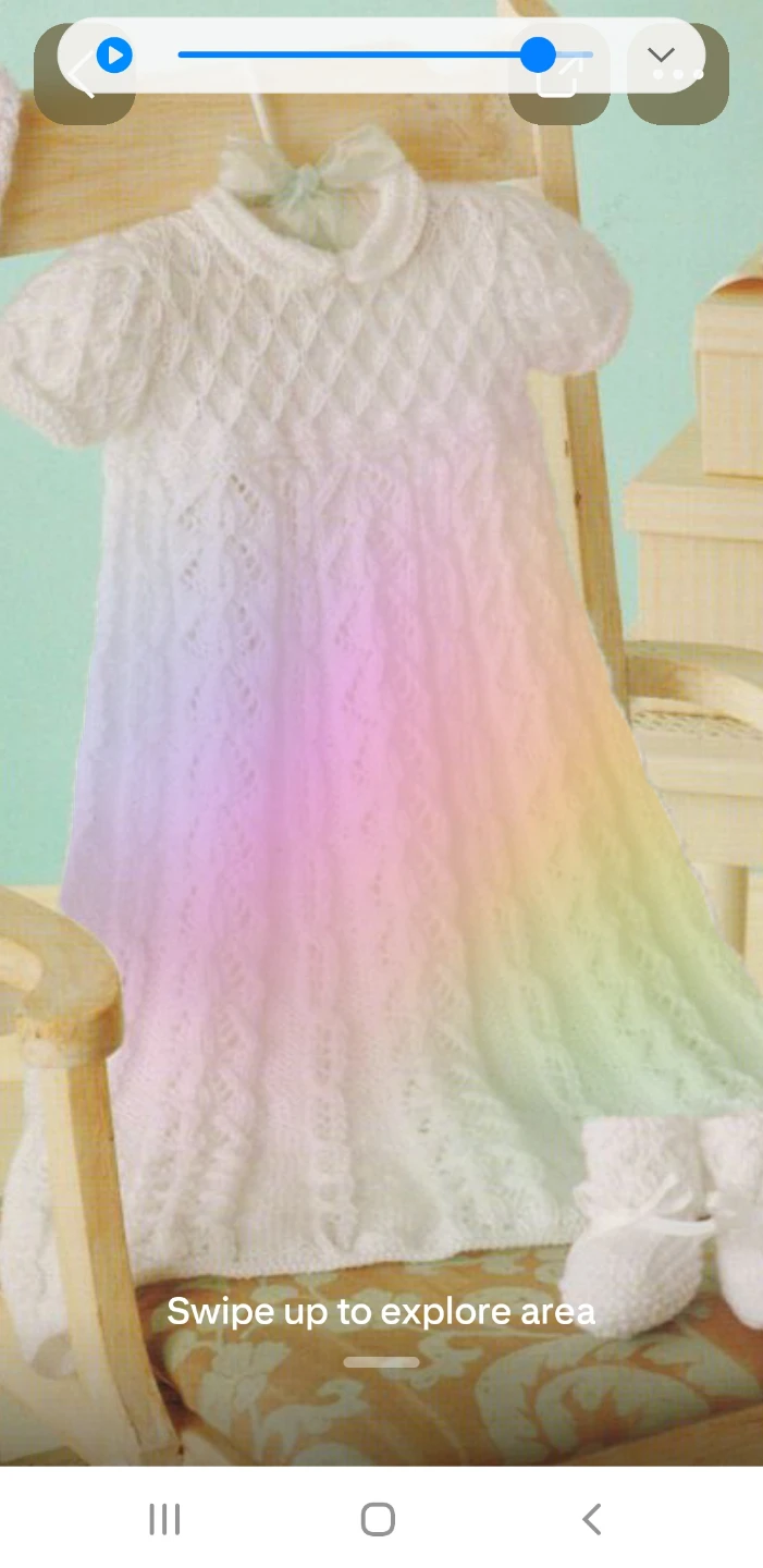 Hand knit christening gowns - photo 5