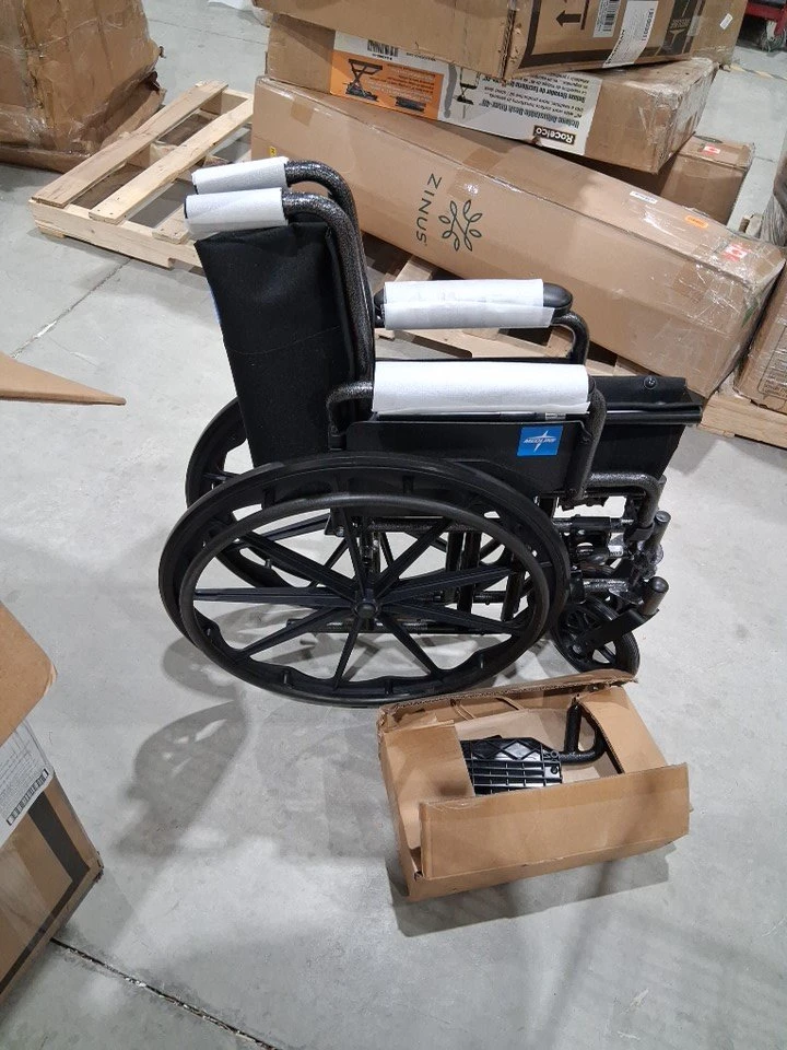 Medline Strong and Sturdy Wheelchair 16 Inch Seat