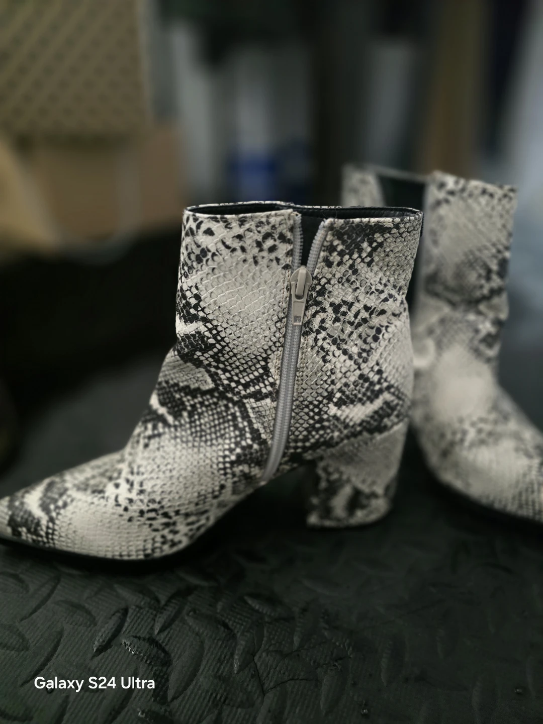 New Snakeskin Print Ankle Boots - photo 2