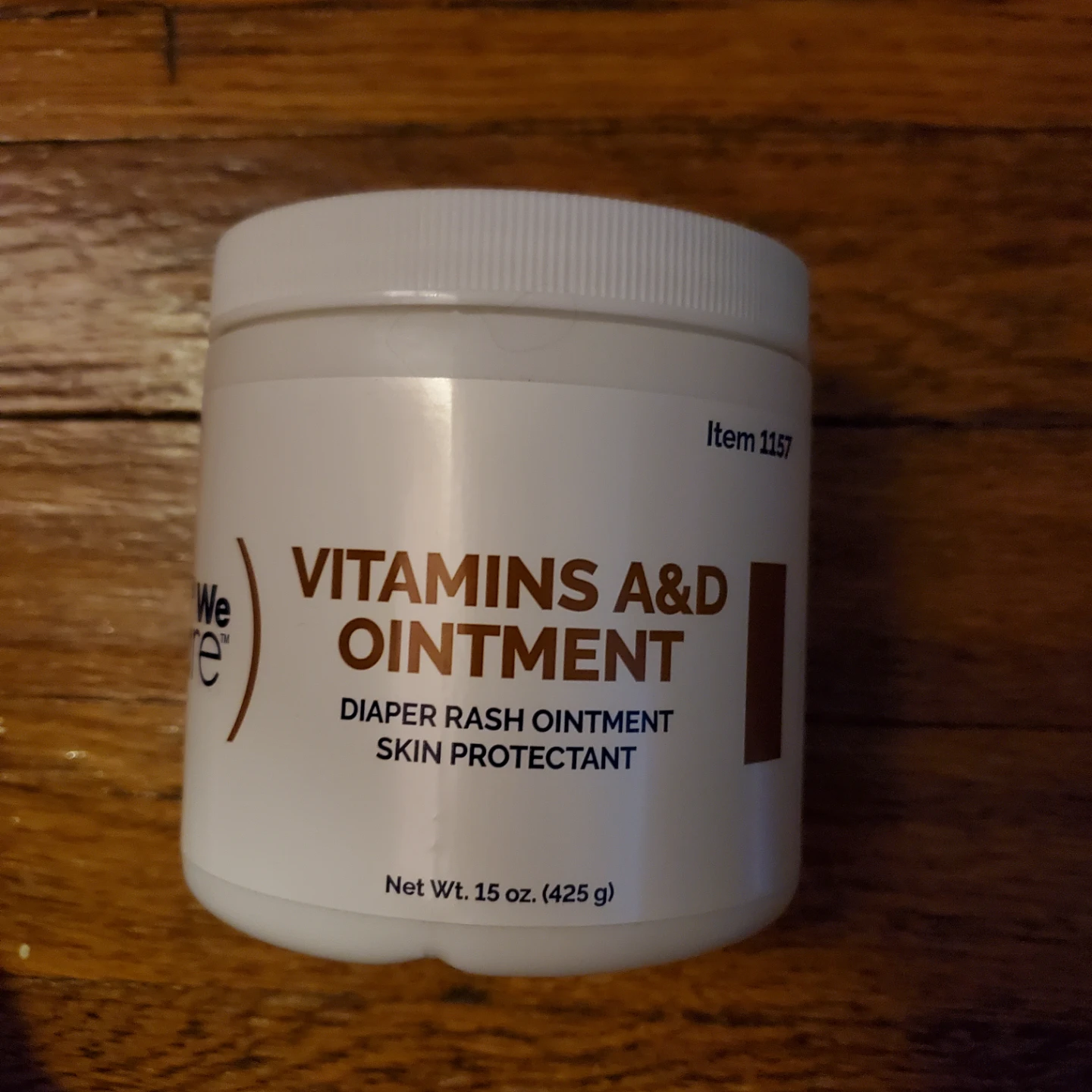 We Care Vitamins A&D Ointment Diaper Rash Cream 15 oz