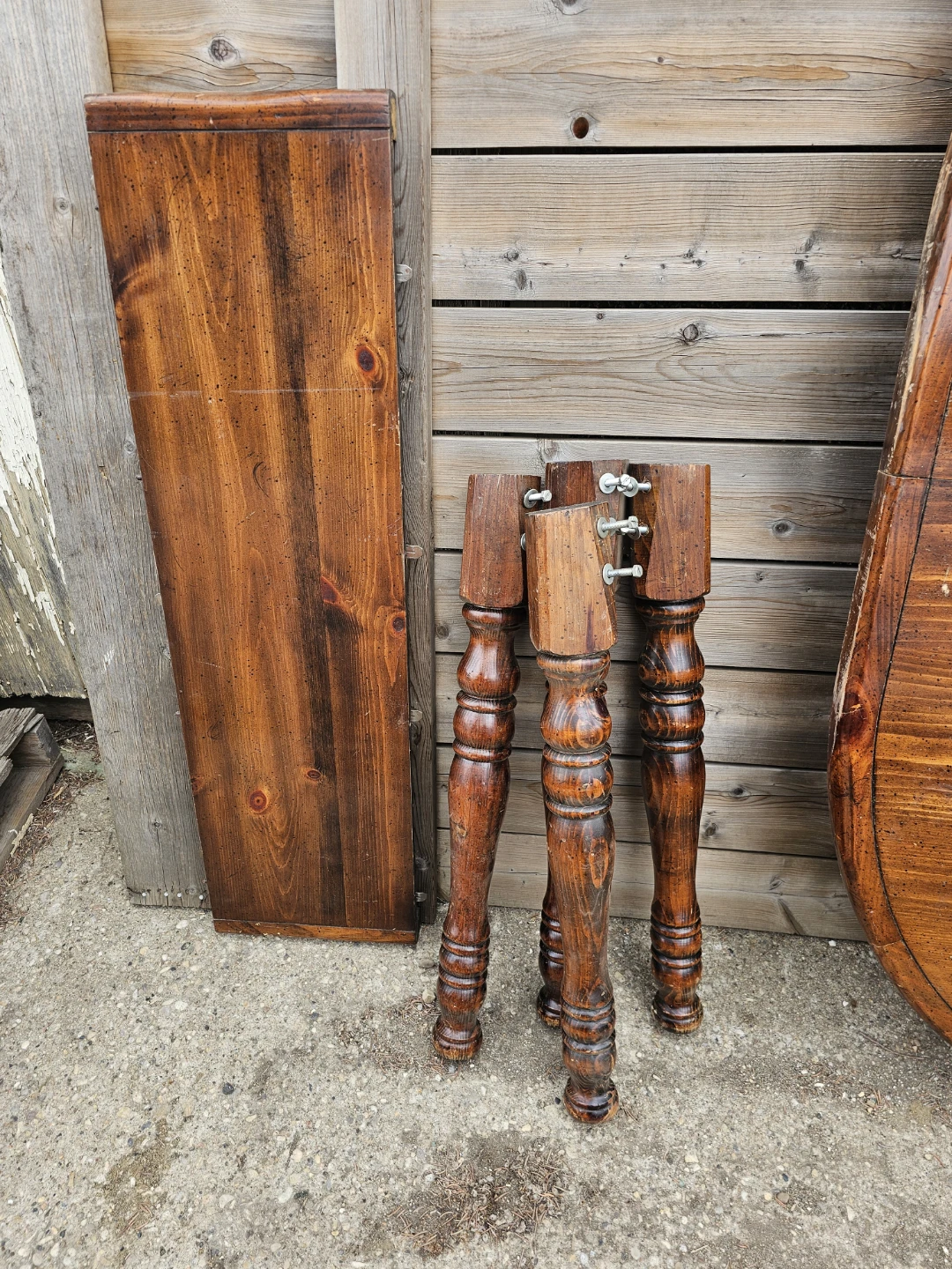 Wooden Dining Table Top and Legs - photo 2