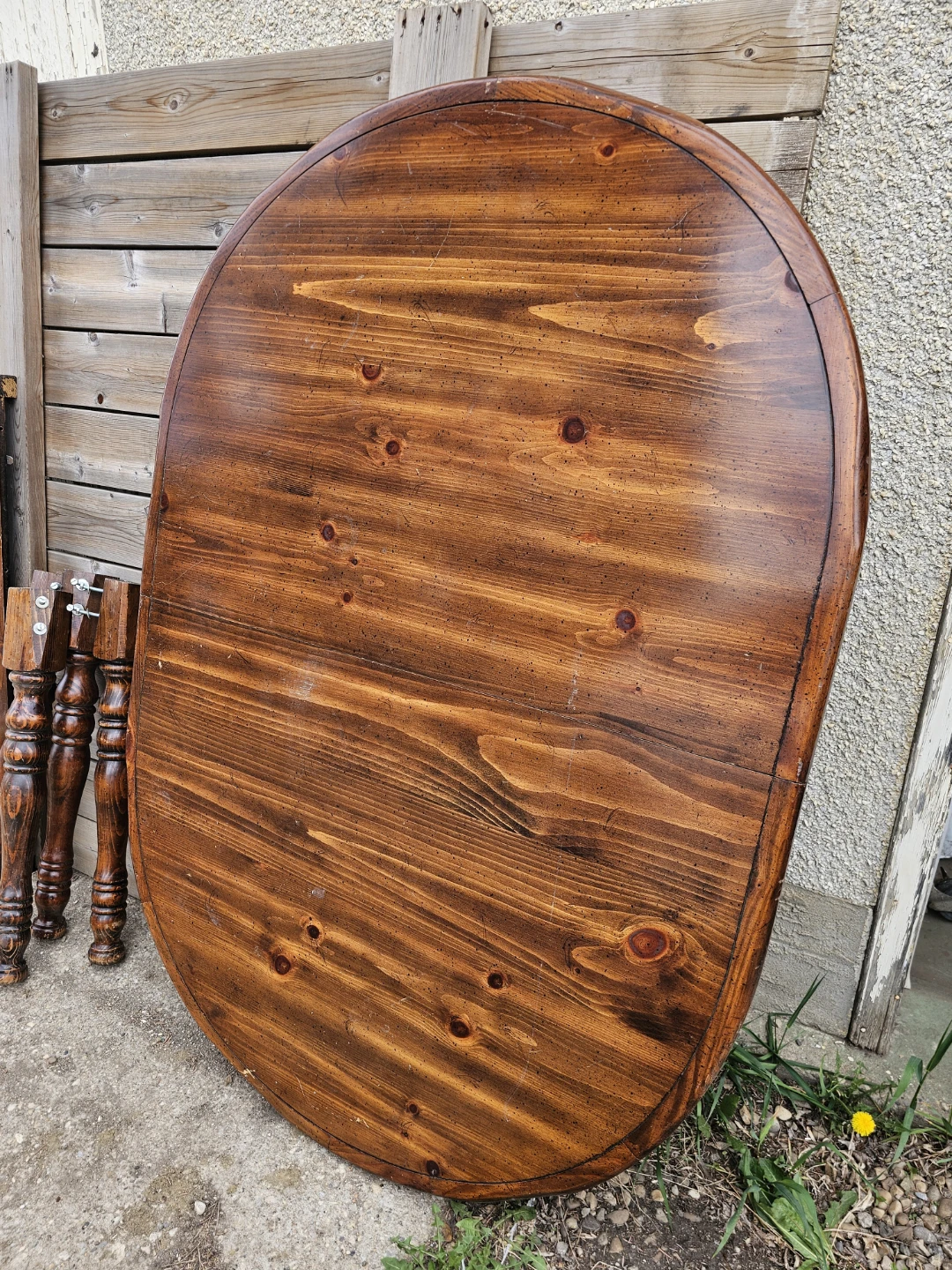 Wooden Dining Table Top and Legs - photo 3