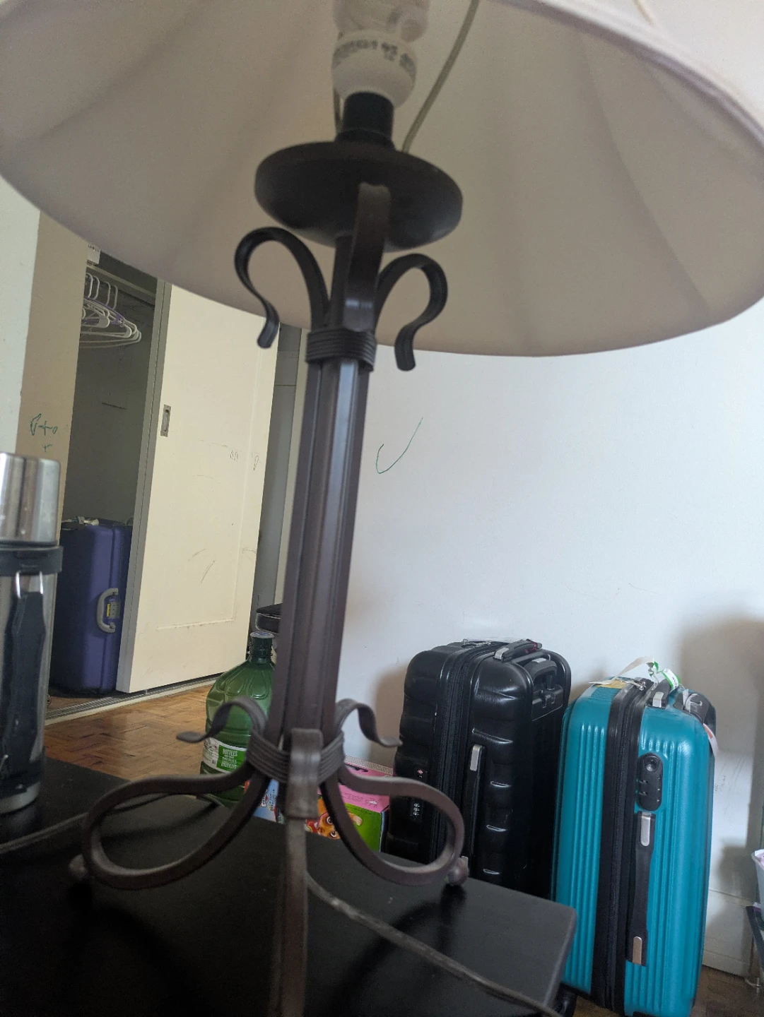 Table Lamp with Off-White Shade
