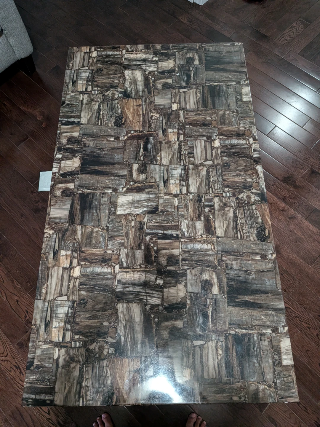 Lift Top Coffee Table with faux-marble tabletop - photo 4