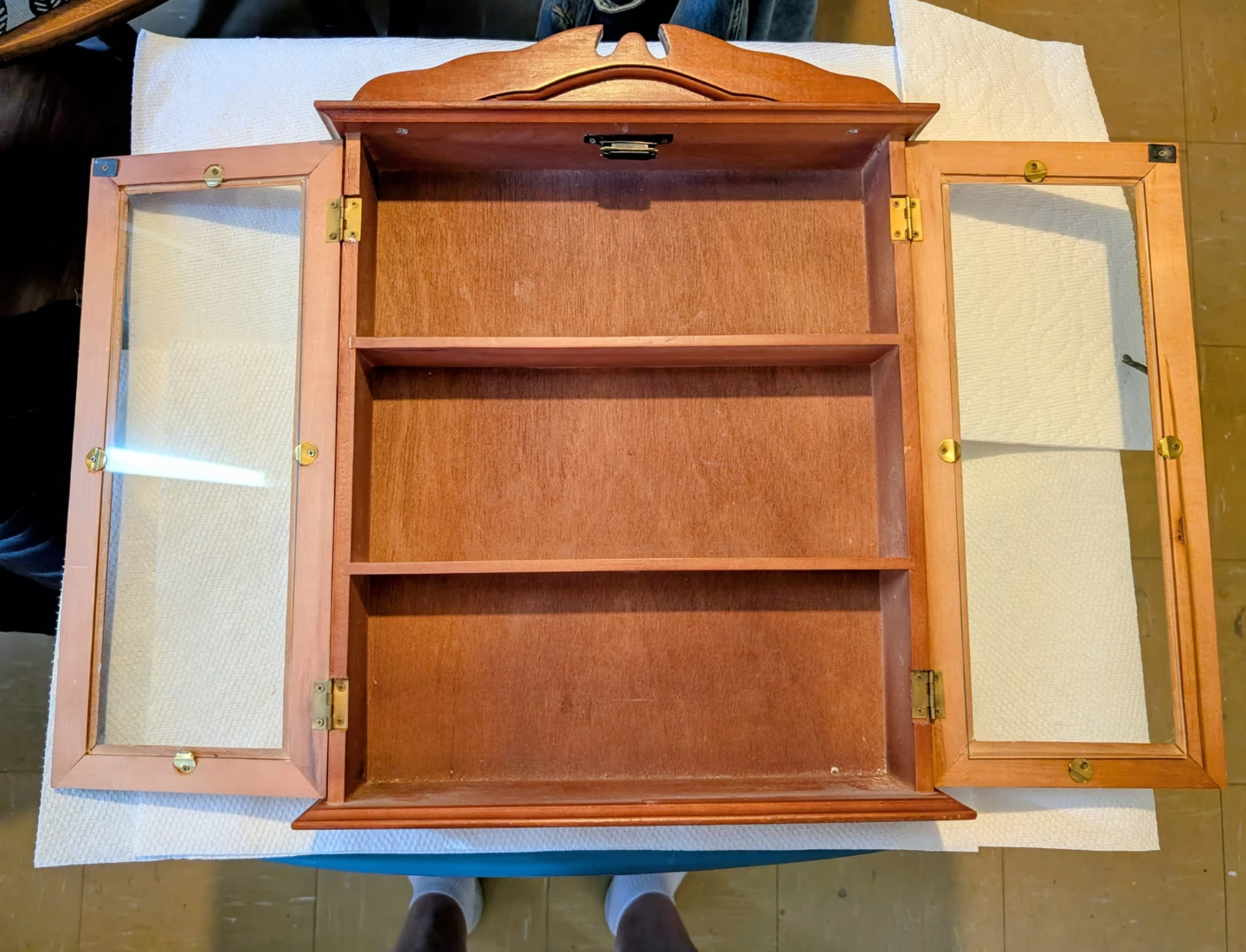 Wooden Display Cabinet with Glass Doors - photo 2
