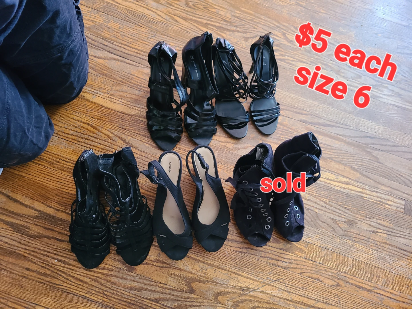 Black Women's Heels - Size 6