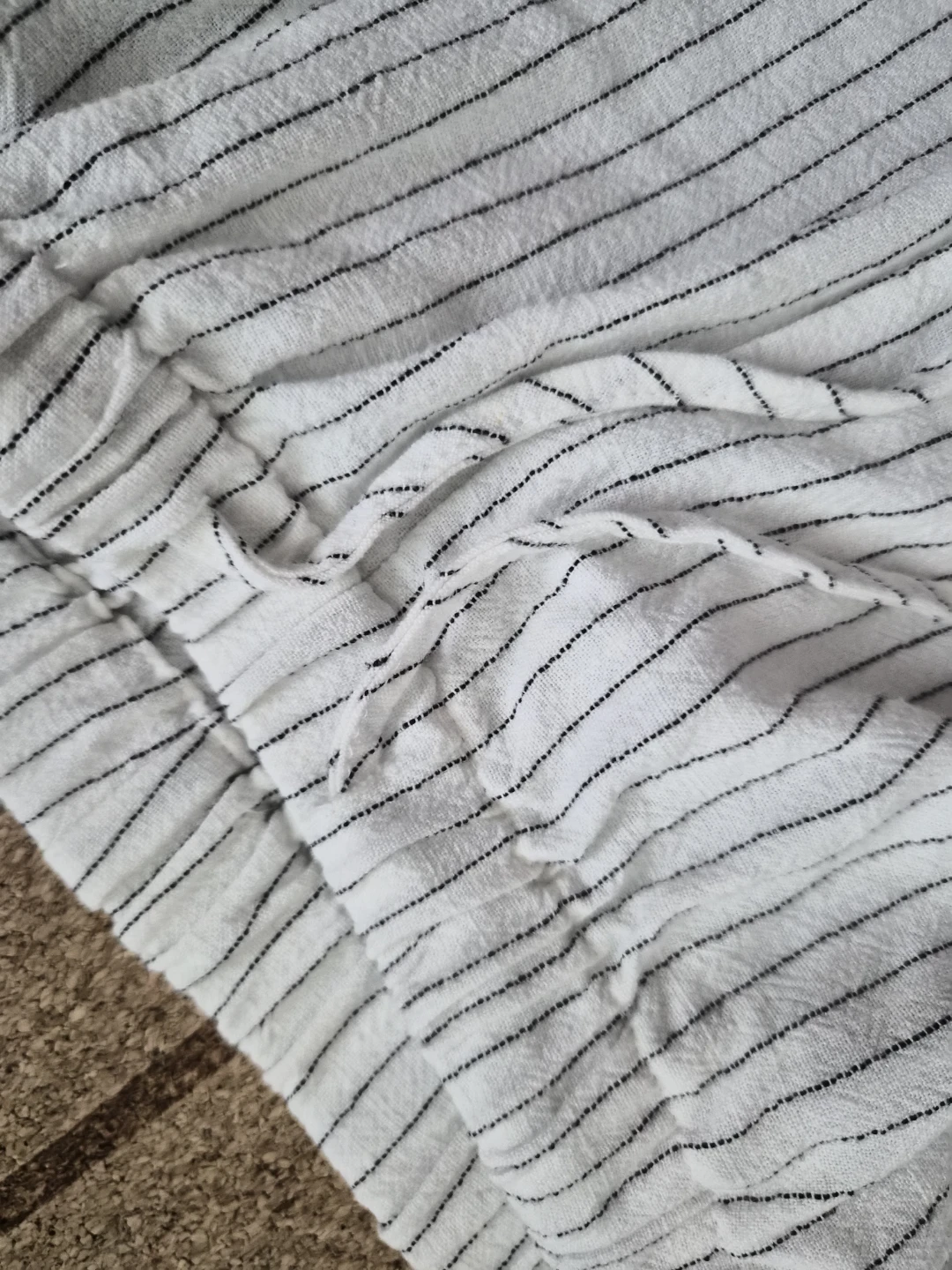 White and Black Striped Wide Leg Pants cotton - photo 3